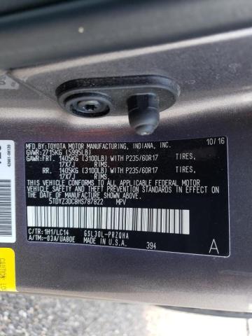 Photo 10 from auction – 2017 TOYOTA SIENNA XLE with VIN 5TDYZ3DC8HS787822