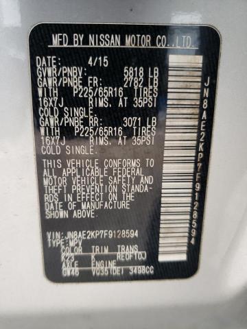 Photo 10 from auction – 2015 NISSAN QUEST S with VIN JN8AE2KP7F9128594