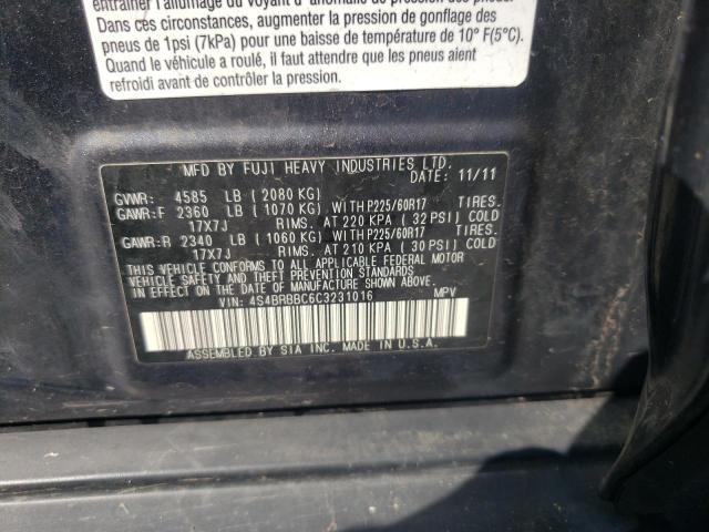 Снимка 10 от търг – 2012 SUBARU OUTBACK 2. с VIN 4S4BRBBC6C3231016