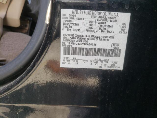 Photo 10 from auction – 2001 FORD EXCURSION with VIN 1FMNU43S91EA20536