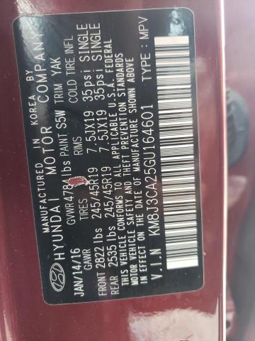 Photo 10 from auction – 2016 HYUNDAI TUCSON LIM with VIN KM8J3CA25GU164601