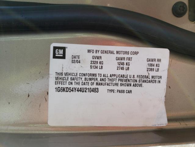 Photo 10 from auction – 2004 CADILLAC DEVILLE with VIN 1G6KD54Y44U210483