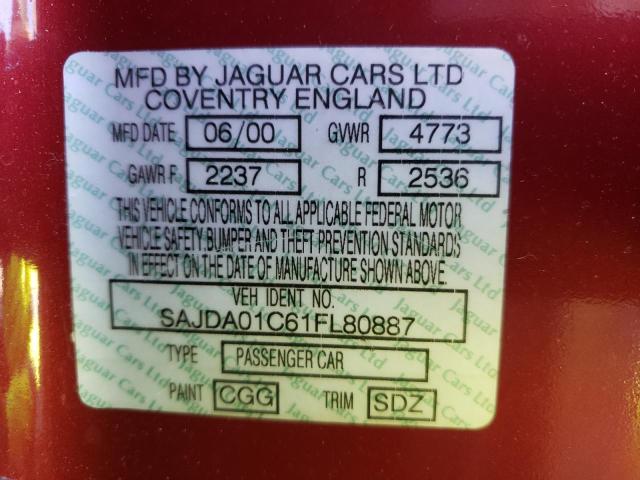 Photo 10 from auction – 2001 JAGUAR S-TYPE with VIN SAJDA01C61FL80887