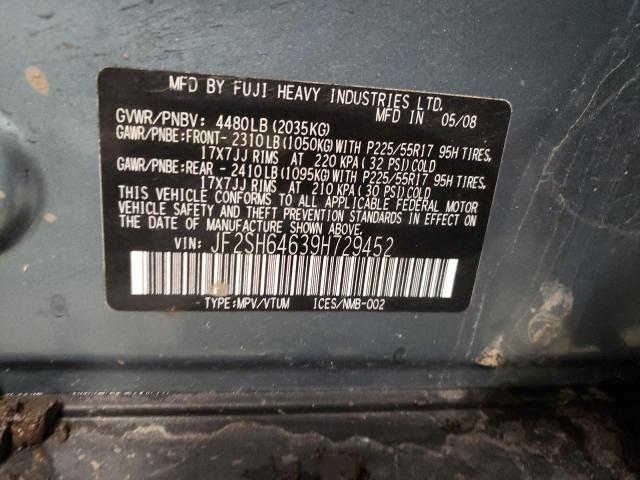 Photo 10 from auction – 2009 SUBARU FORESTER 2 with VIN JF2SH64639H729452