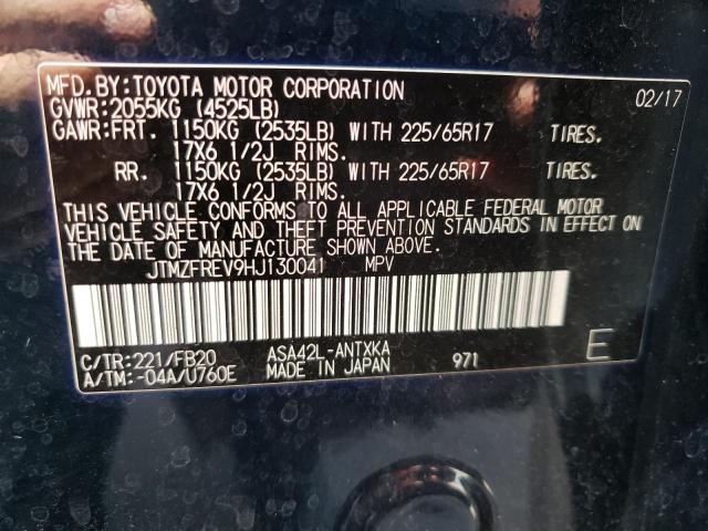 Photo 10 from auction – 2017 TOYOTA RAV4 LE with VIN JTMZFREV9HJ130041