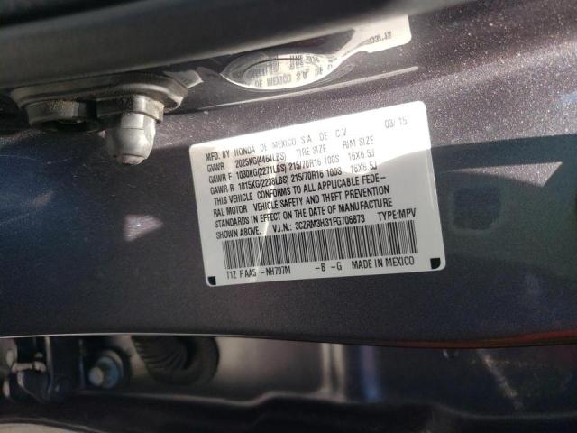 Photo 10 from auction – 2015 HONDA CR-V LX with VIN 3CZRM3H31FG706873