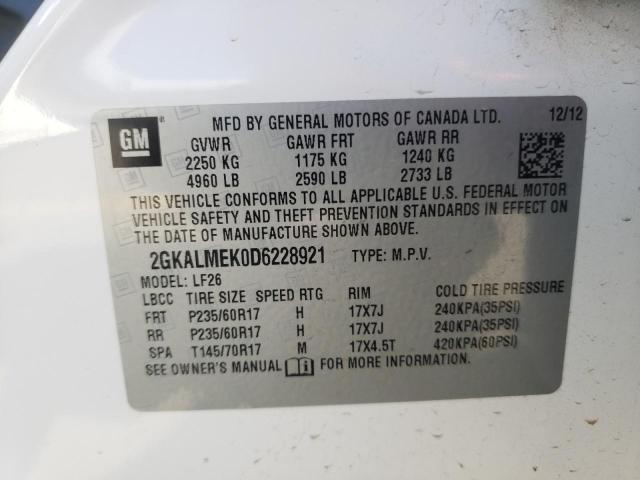 Photo 10 from auction – 2013 GMC TERRAIN SL with VIN 2GKALMEK0D6228921