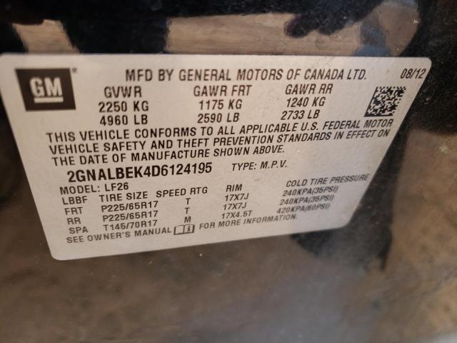 Photo 10 from auction – 2013 CHEVROLET EQUINOX LS with VIN 2GNALBEK4D6124195