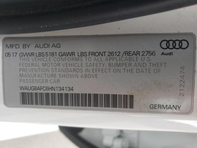 Photo 10 from auction – 2017 AUDI A6 PREMIUM with VIN WAUG8AFC6HN134134