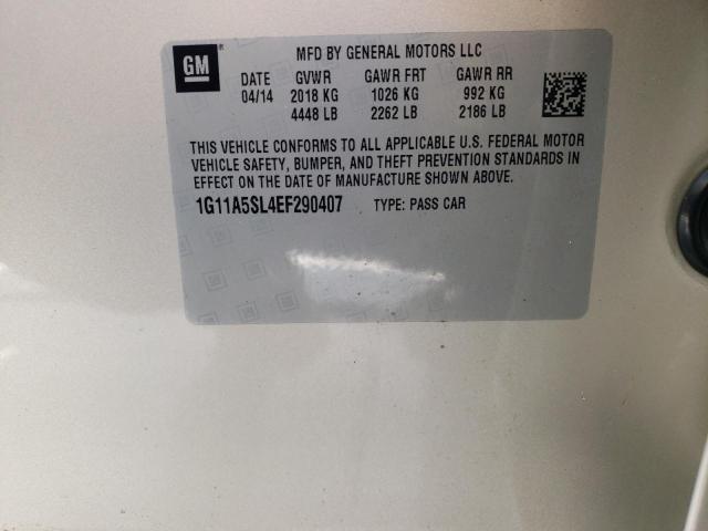 Photo 10 from auction – 2014 CHEVROLET MALIBU LS with VIN 1G11A5SL4EF290407