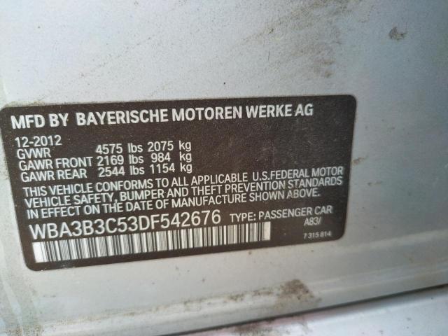 Photo 10 from auction – 2013 BMW 328 XI with VIN WBA3B3C53DF542676