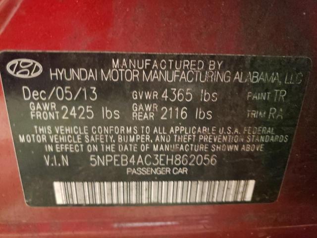 Photo 10 from auction – 2014 HYUNDAI SONATA GLS with VIN 5NPEB4AC3EH862056