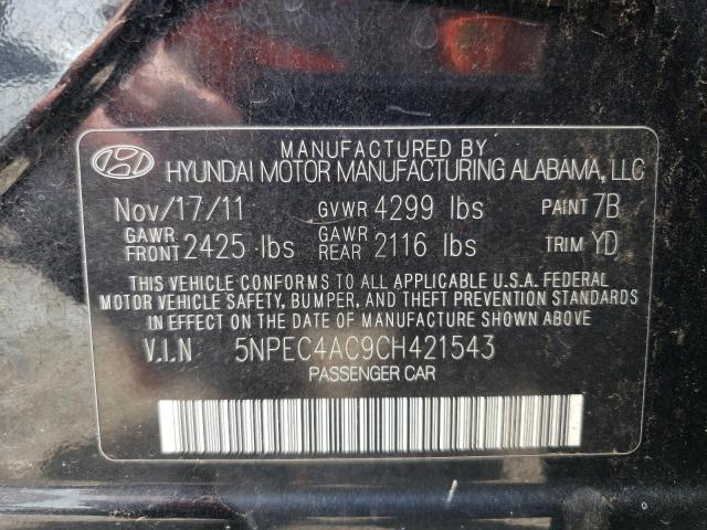 Photo 10 from auction – 2012 HYUNDAI SONATA SE with VIN 5NPEC4AC9CH421543