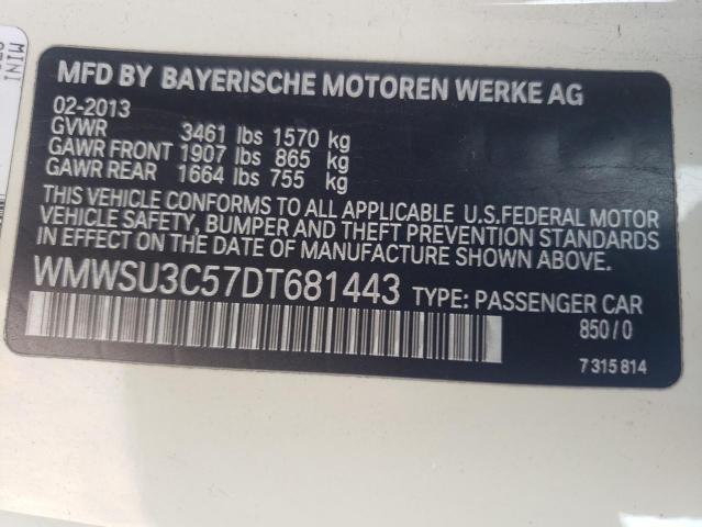 Photo 10 from auction – 2013 MINI COOPER with VIN WMWSU3C57DT681443