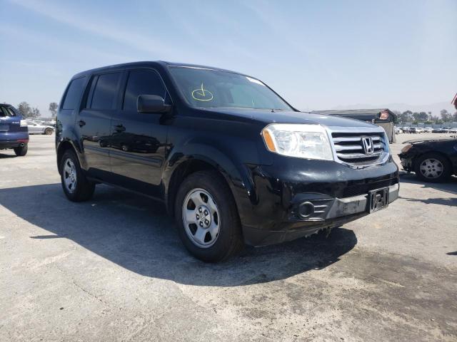 HONDA PILOT LX 2013 with VIN 5FNYF3H24DB040596 - Photo from auction