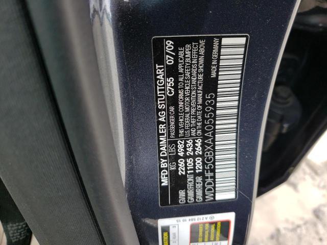 Photo 10 from auction – 2010 MERCEDES-BENZ E 350 with VIN WDDHF5GBXAA055935