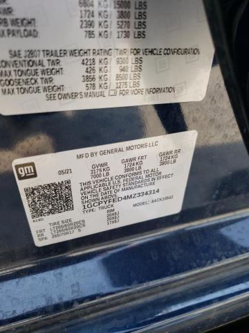 Photo 10 from auction – 2021 CHEVROLET SILVERADO with VIN 1GCPYFED4MZ334314