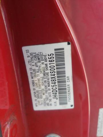Photo 10 from auction – 2004 ACURA RSX with VIN JH4DC548X4S001655