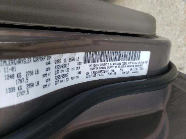 Photo 10 from auction – 2002 JEEP GRAND CHER with VIN 1J8GW58N02C167771