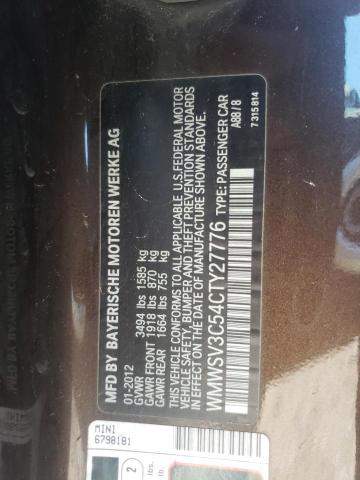 Photo 10 from auction – 2012 MINI COOPER S with VIN WMWSV3C54CTY27776