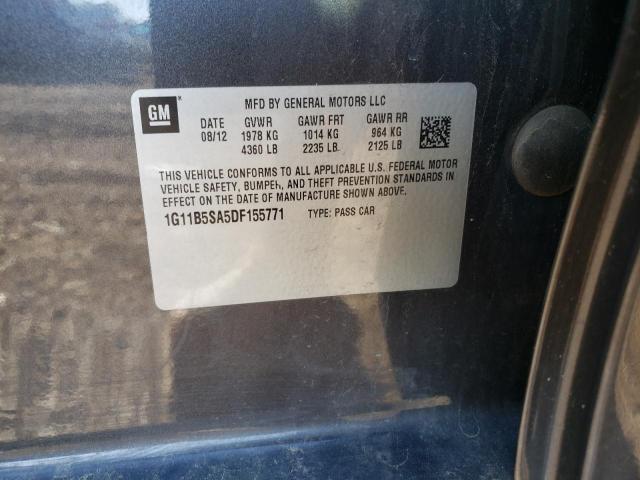 Photo 10 from auction – 2013 CHEVROLET MALIBU LS with VIN 1G11B5SA5DF155771