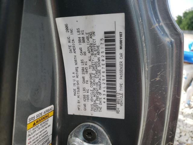 Photo 10 from auction – 2007 MITSUBISHI ECLIPSE SP with VIN 4A3AL25F67E025175