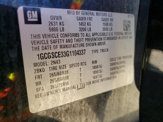 Photo 10 from auction – 2016 CHEVROLET COLORADO L with VIN 1GCGSCE33G1104337