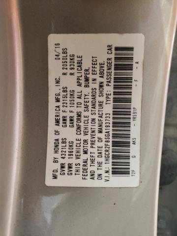 Photo 10 from auction – 2016 HONDA ACCORD EXL with VIN 1HGCR2F85GA193733