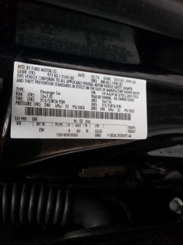 Photo 10 from auction – 2014 FORD FOCUS SE with VIN 1FADP3F27EL281152