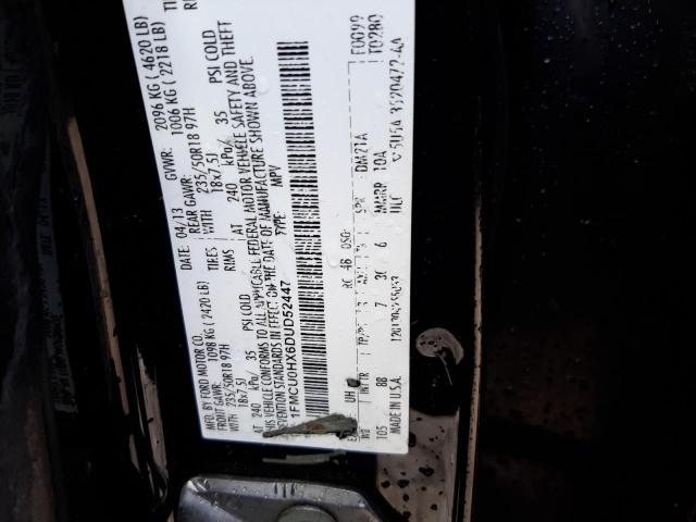 Photo 10 from auction – 2013 FORD ESCAPE SEL with VIN 1FMCU0HX6DUD52447