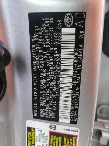 Photo 10 from auction – 2011 TOYOTA COROLLA MA with VIN 2T1KU4EEXBC697985