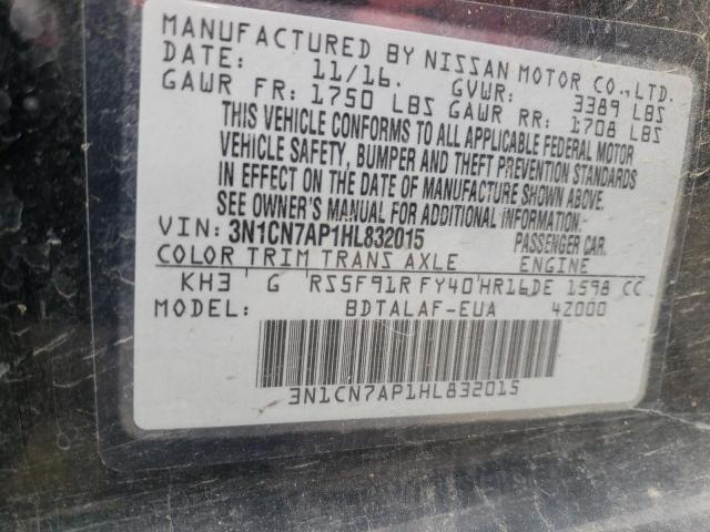 Фото 10 с аукциона – 2017 NISSAN VERSA S с VIN 3N1CN7AP1HL832015