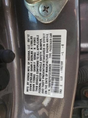 Photo 10 from auction – 2012 HONDA CIVIC EX with VIN 19XFB2F87CE359628
