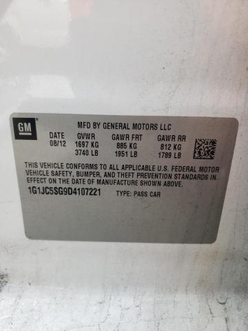 Photo 10 from auction – 2013 CHEVROLET SONIC LT with VIN 1G1JC5SG9D4107221