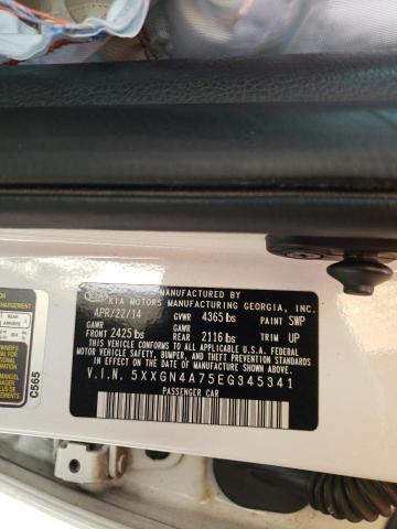 Photo 10 from auction – 2014 KIA OPTIMA EX with VIN 5XXGN4A75EG345341