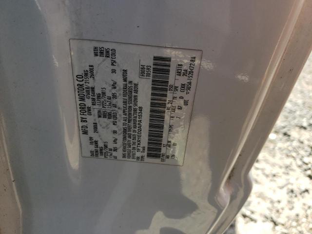 Photo 10 from auction – 2010 FORD RANGER SUP with VIN 1FTKR1ED2APA15348