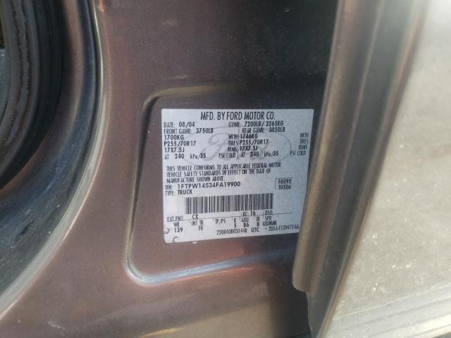 Photo 10 from auction – 2004 FORD F150 SUPER with VIN 1FTPW14534FA19900