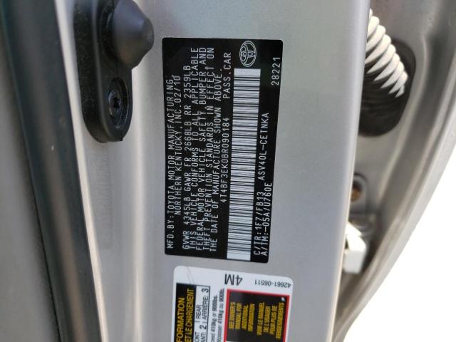 Photo 10 from auction – 2011 TOYOTA CAMRY BASE with VIN 4T4BF3EK0BR090184