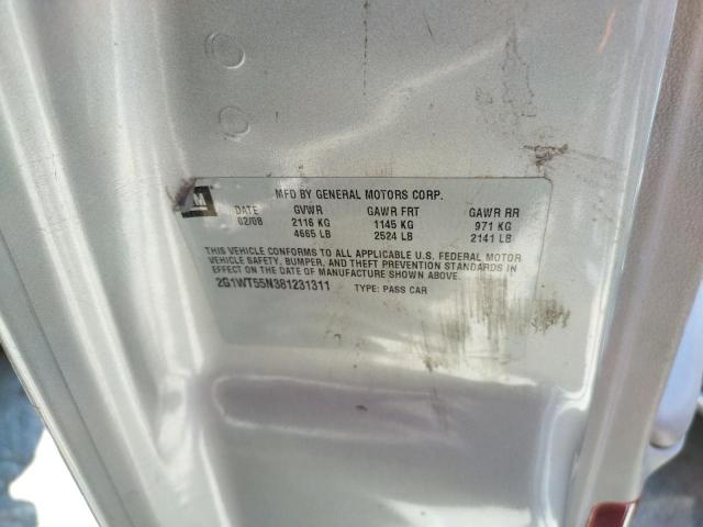 Photo 10 from auction – 2008 CHEVROLET IMPALA LT with VIN 2G1WT55N381231311