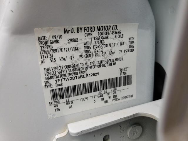 Photo 10 from auction – 2011 FORD F250 SUPER with VIN 1FT7W2BT6BEB12629