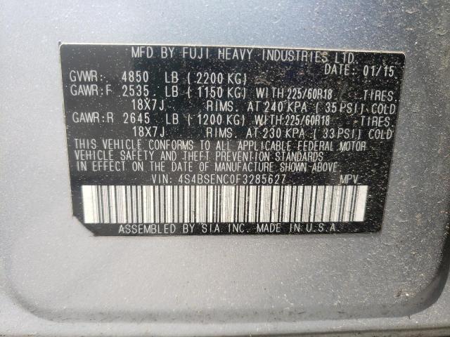 Photo 10 from auction – 2015 SUBARU OUTBACK 3. with VIN 4S4BSENC0F3285627