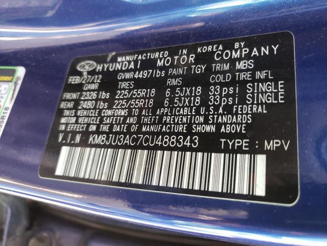 Photo 10 from auction – 2012 HYUNDAI TUCSON GLS with VIN KM8JU3AC7CU488343