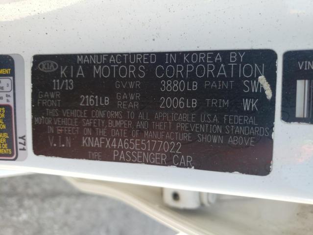 Photo 10 from auction – 2014 KIA FORTE LX with VIN KNAFX4A65E5177022