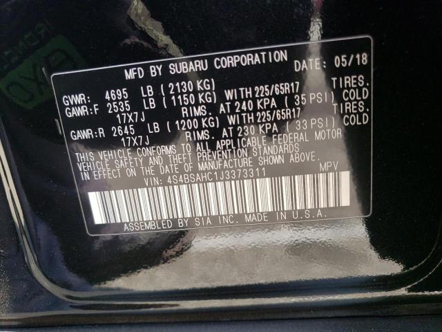 Фото 10 с аукциона – 2018 SUBARU OUTBACK 2. с VIN 4S4BSAHC1J3373311