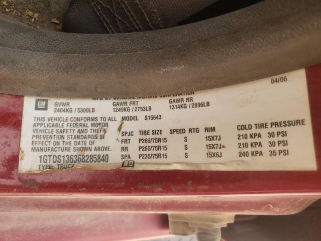 Photo 10 from auction – 2006 GMC CANYON with VIN 1GTDS136368285840