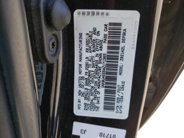 Photo 10 from auction – 2010 TOYOTA COROLLA BA with VIN 1NXBU4EE6AZ171365