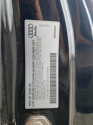 Photo 10 from auction – 2009 AUDI A5 QUATTRO with VIN WAUDK78T09A005934