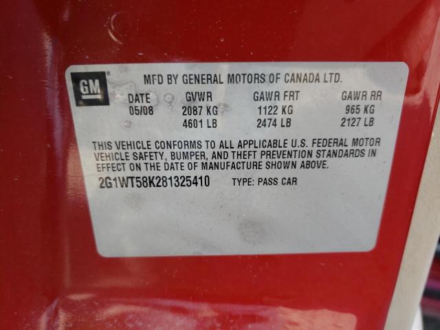 Photo 10 from auction – 2008 CHEVROLET IMPALA LT with VIN 2G1WT58K281325410