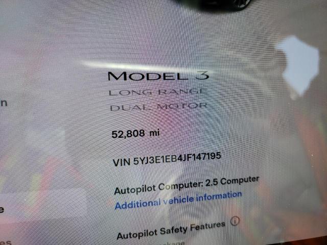 Photo 8 from auction – 2018 TESLA MODEL 3 with VIN 5YJ3E1EB4JF147195