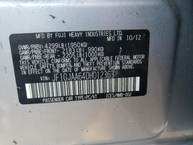 Photo 10 from auction – 2013 SUBARU IMPREZA with VIN JF1GJAA64DH012363